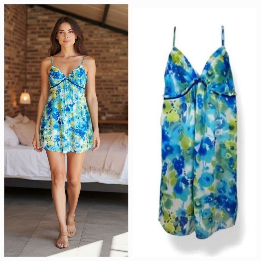 NEW Gilligan O'Malley Floral Chemise Nightie Size Small